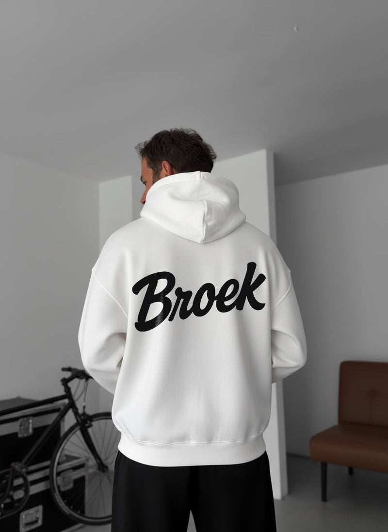 Broek Signature Hoodie - White