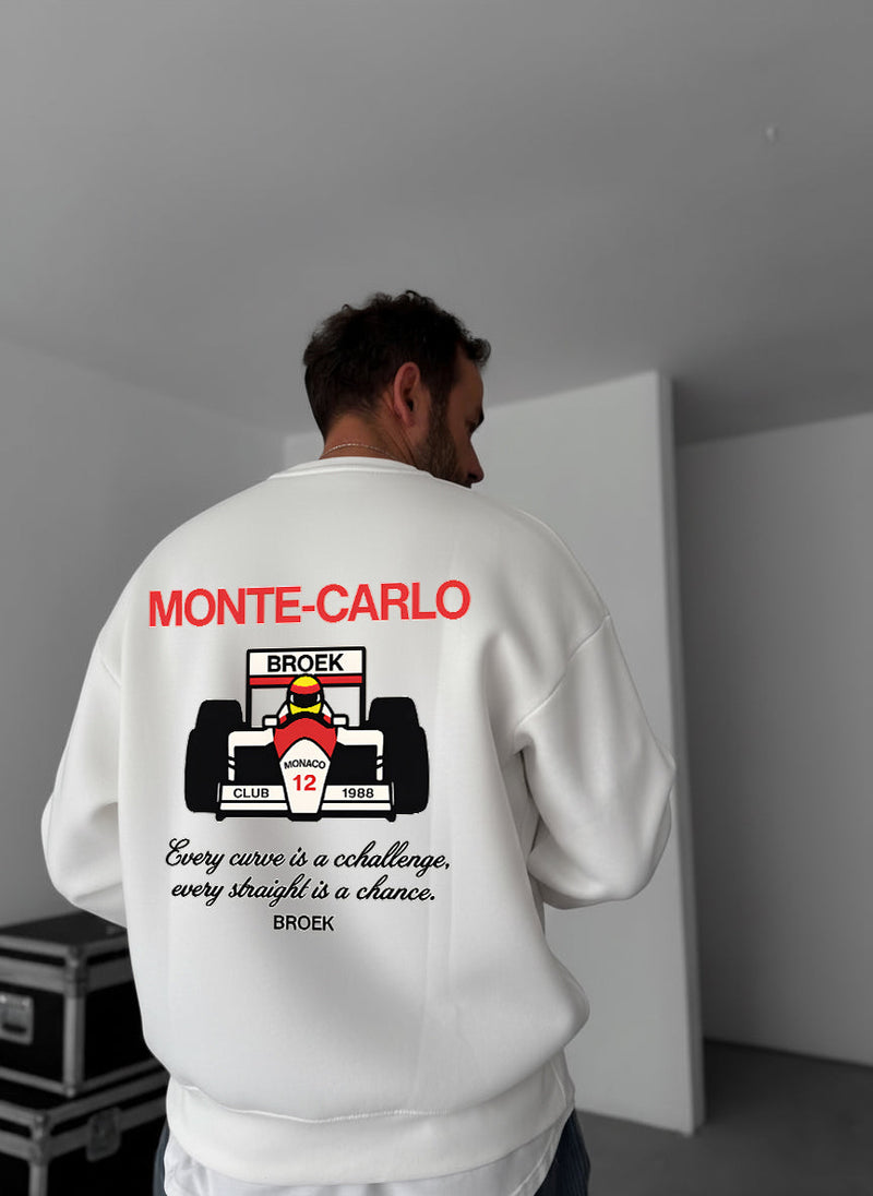 Monte-Carlo Racing Crewneck - White