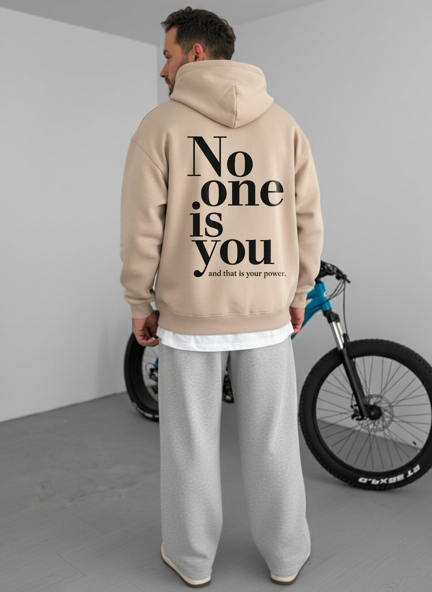 No One Is You Empowerment Hoodie - Beige