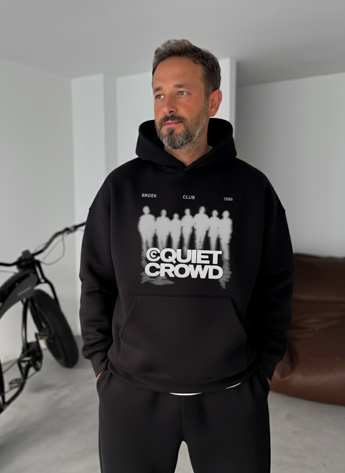 Quiet Crowd Club Hoodie - Black Broek