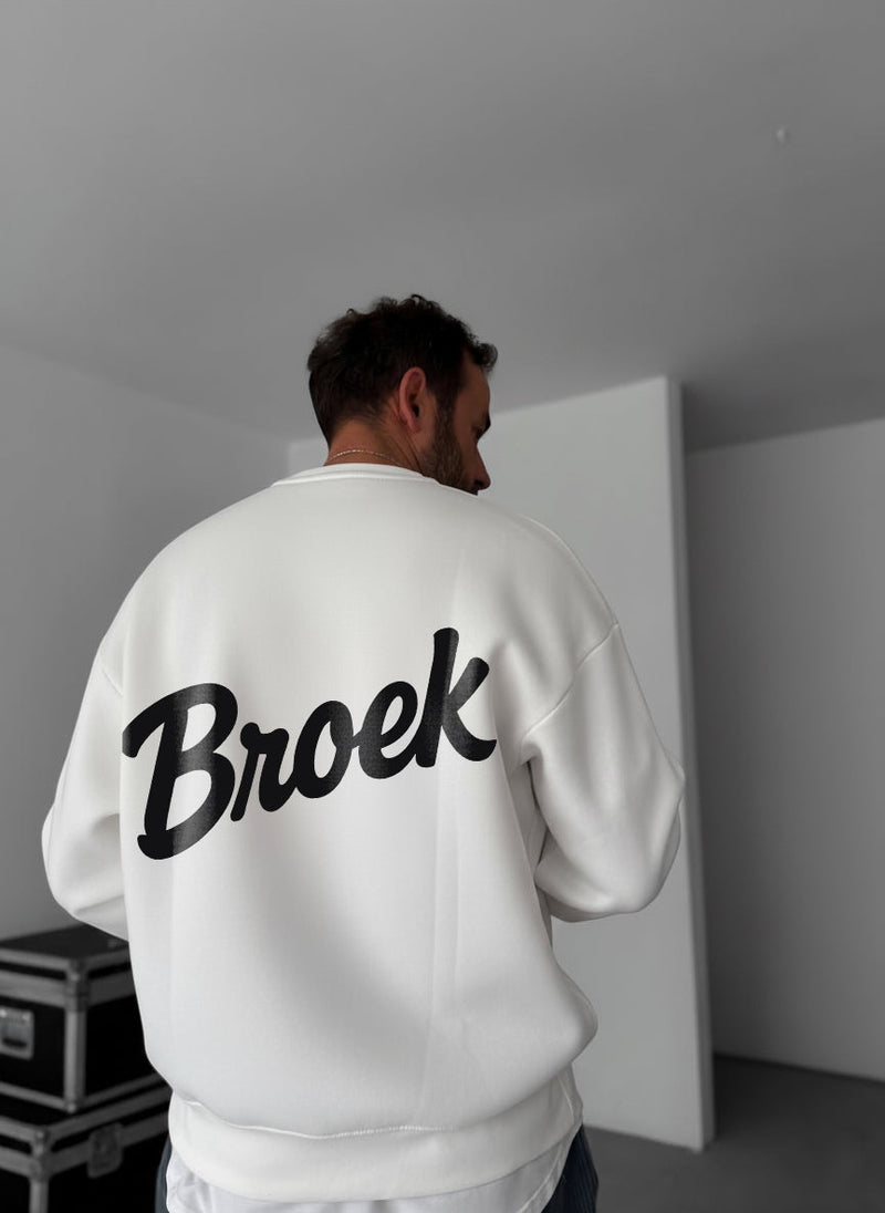 Broek Signature Crewneck - White