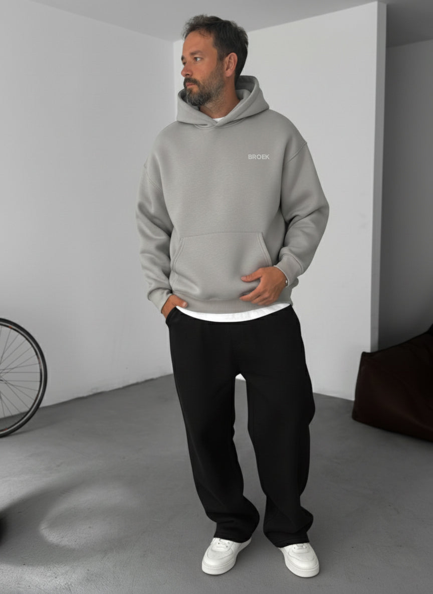 Oversized Hoodie - Cool Grey Broek