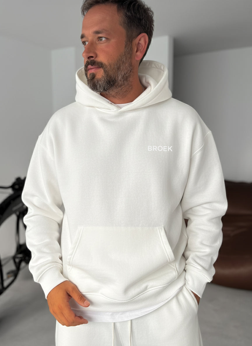 Oversized Hoodie - White Broek