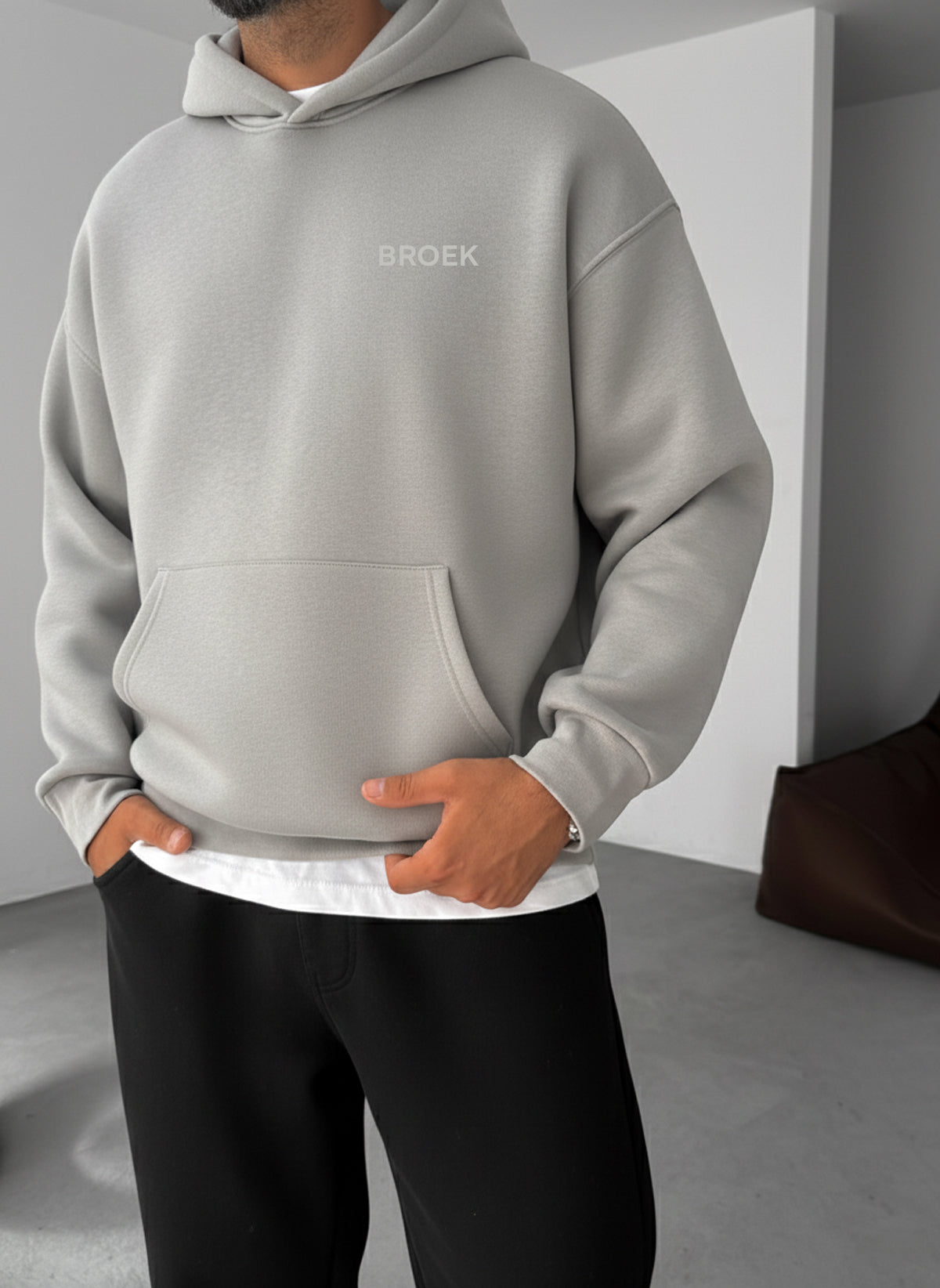Oversized Hoodie - Cool Grey Broek
