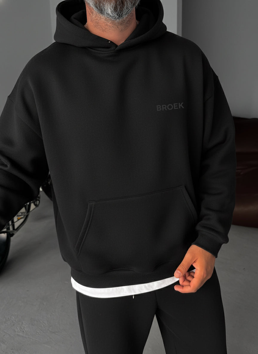 Oversized Hoodie - Black Broek
