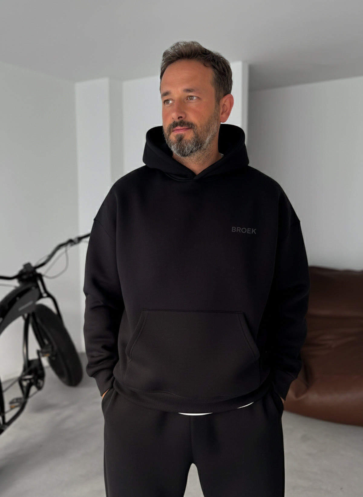 Oversized Hoodie - Black Broek