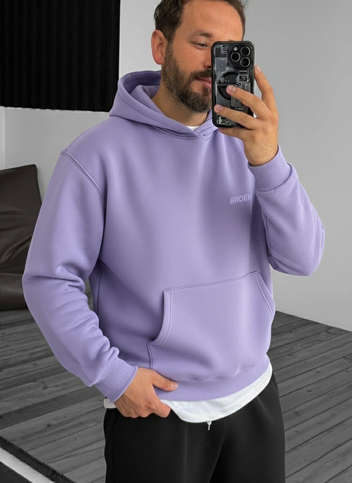 Oversized Hoodie - Purple Broek