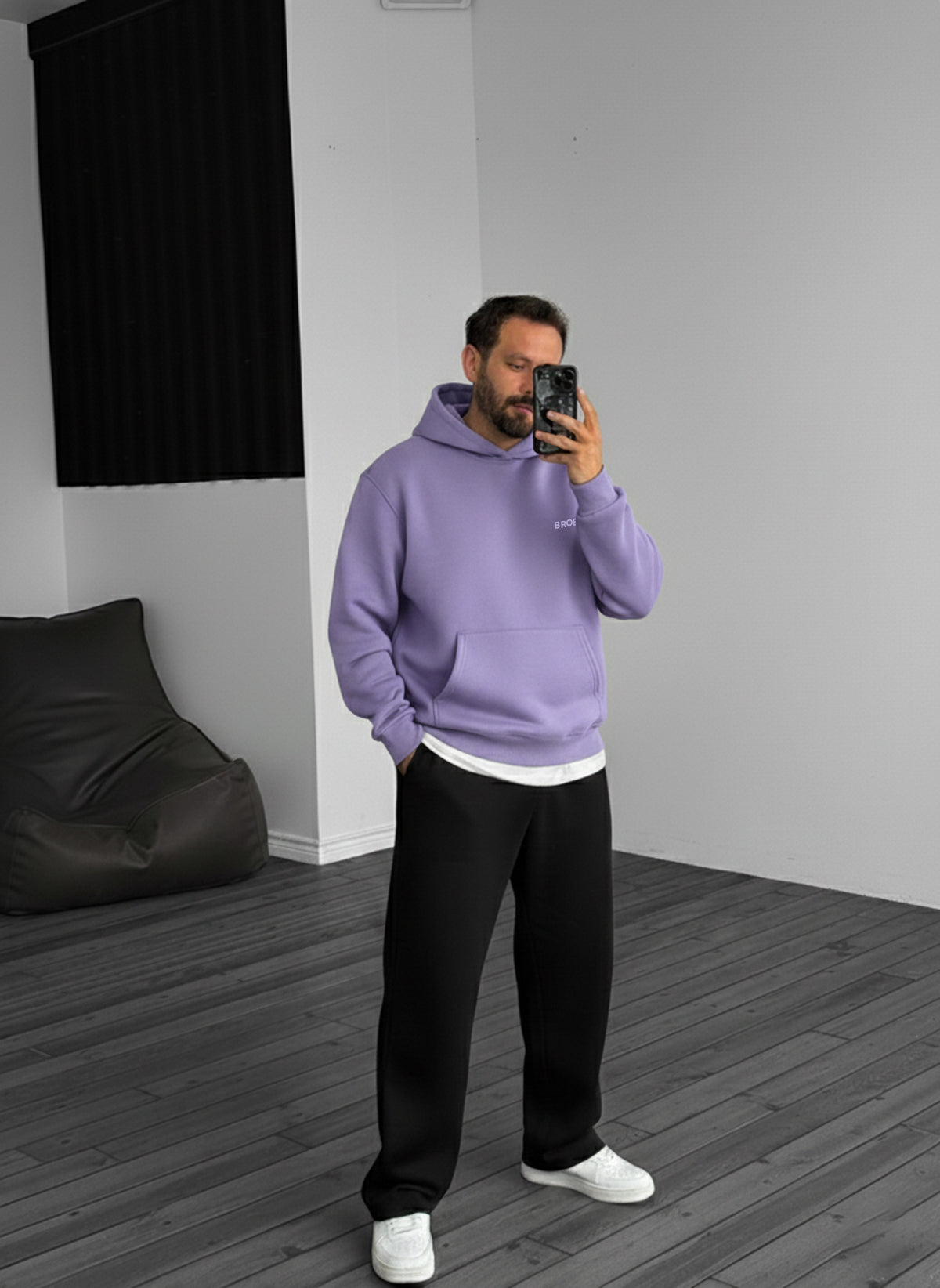 Oversized Hoodie - Purple Broek