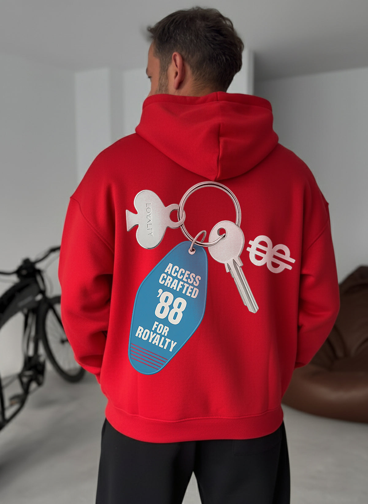 Access Granted 88 Hoodie - Red Broek