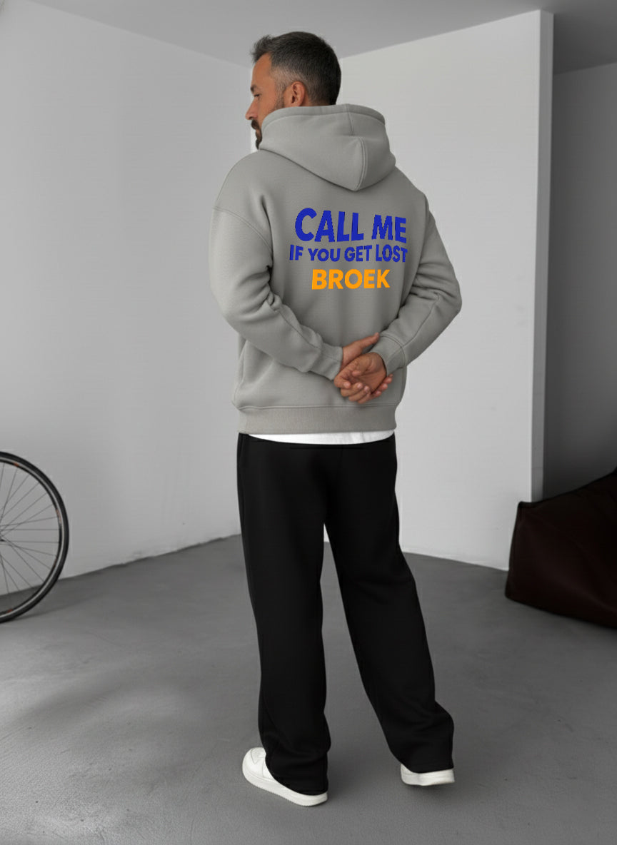 Call Me If You Get Lost Hoodie - Silver Broek