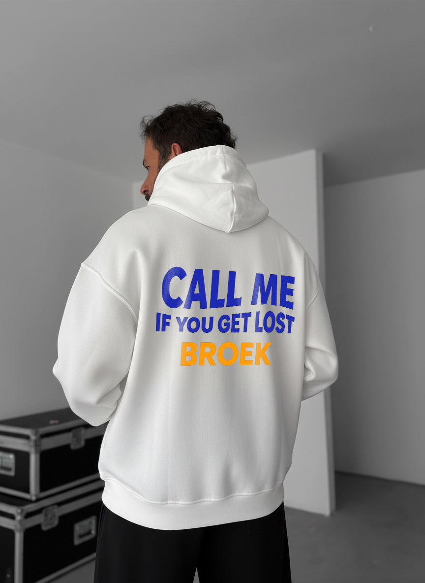 Call Me If You Get Lost Hoodie - White Broek