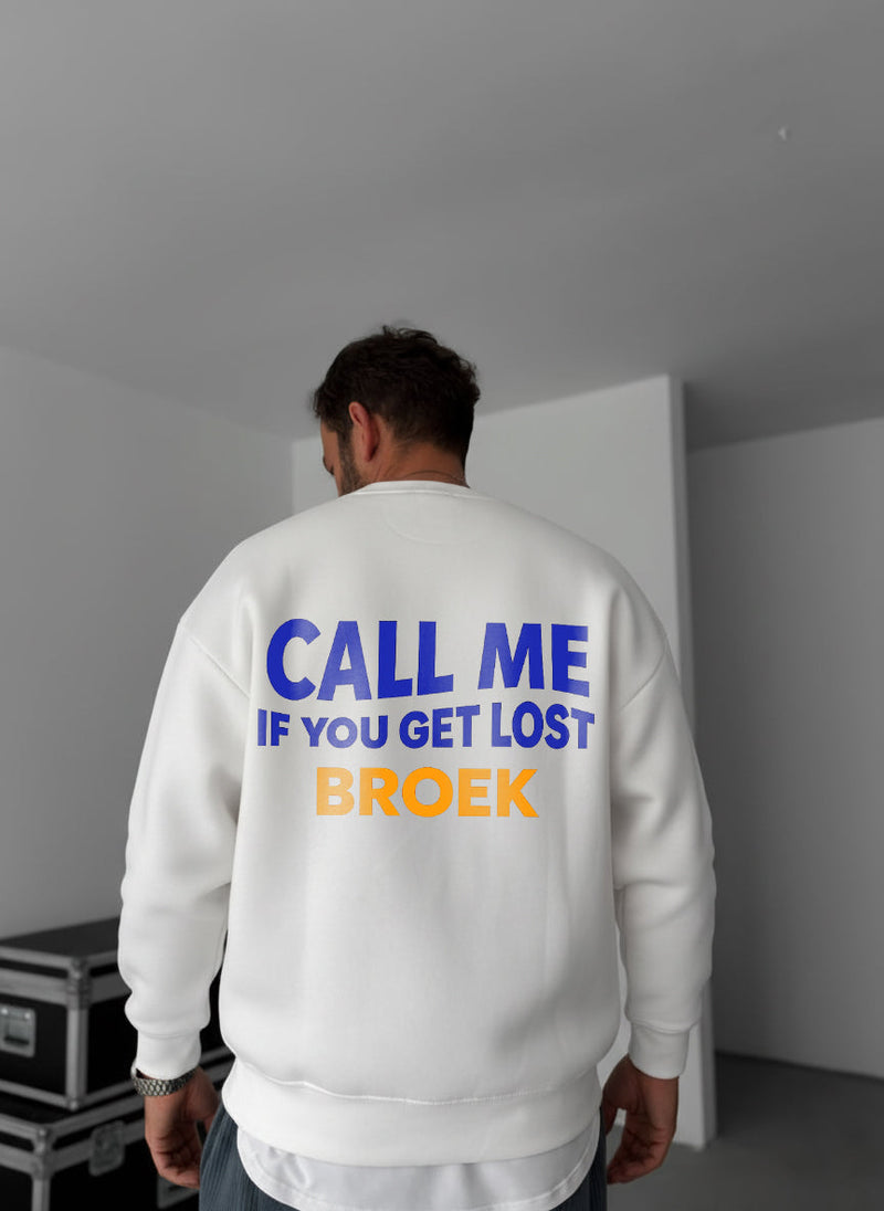 Call Me If You Get Lost Crewneck - White