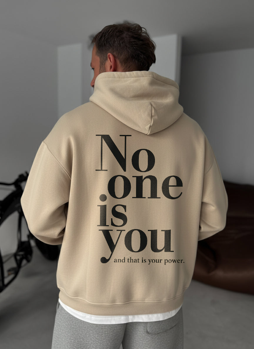 No One Is You Empowerment Hoodie - Beige