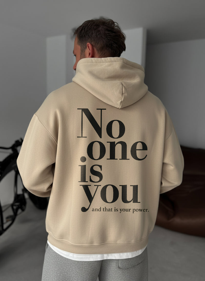 No One Is You Empowerment Hoodie - Beige