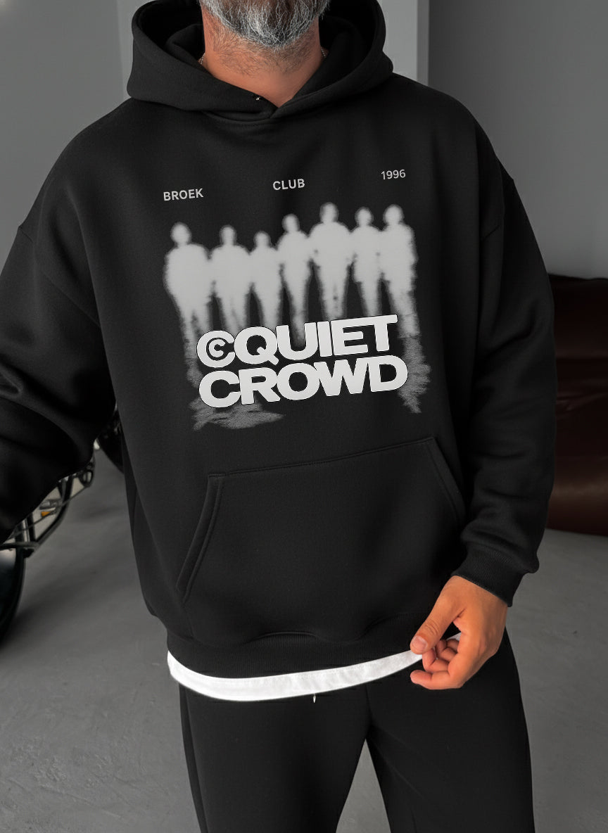 Quiet Crowd Club Hoodie - Black Broek