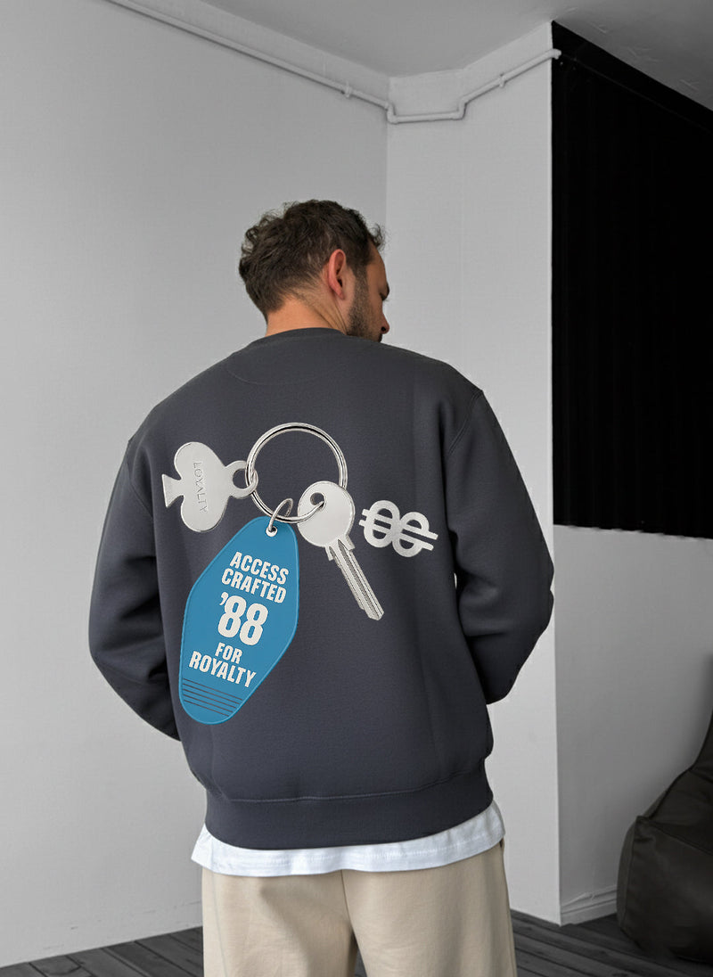 Access Granted 88 Crewneck - Smoked