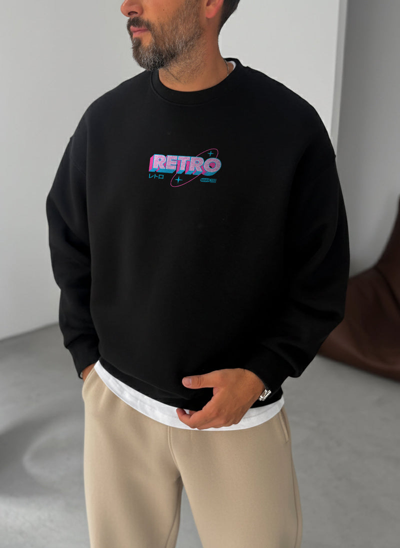 Retro Gaming Crewneck - Black