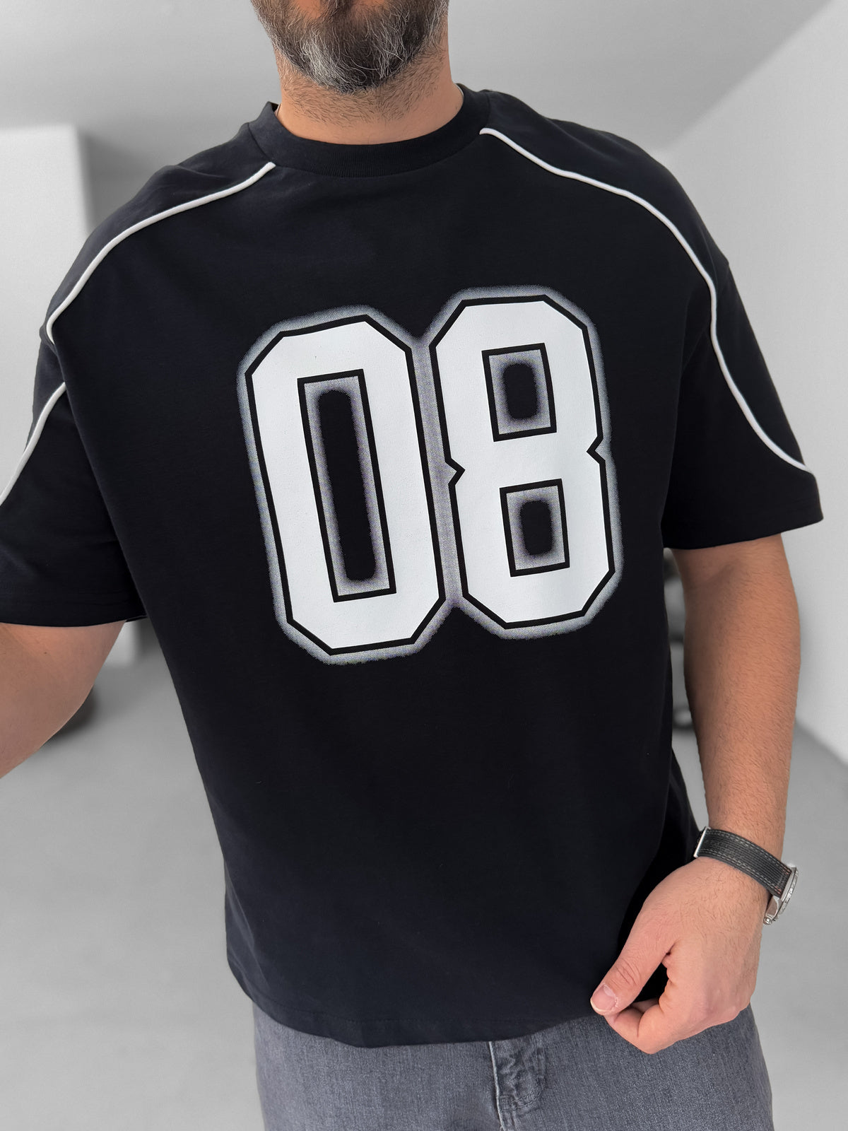Limited Edition Black Printed T-Shirt 08 - Broek