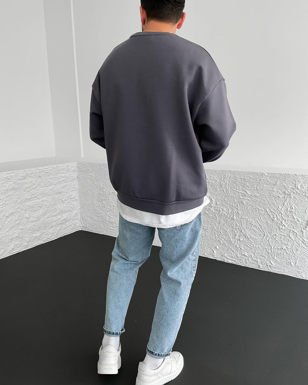 Smoked "that's-all-folks" Printed Oversize Sweatshirt Broek