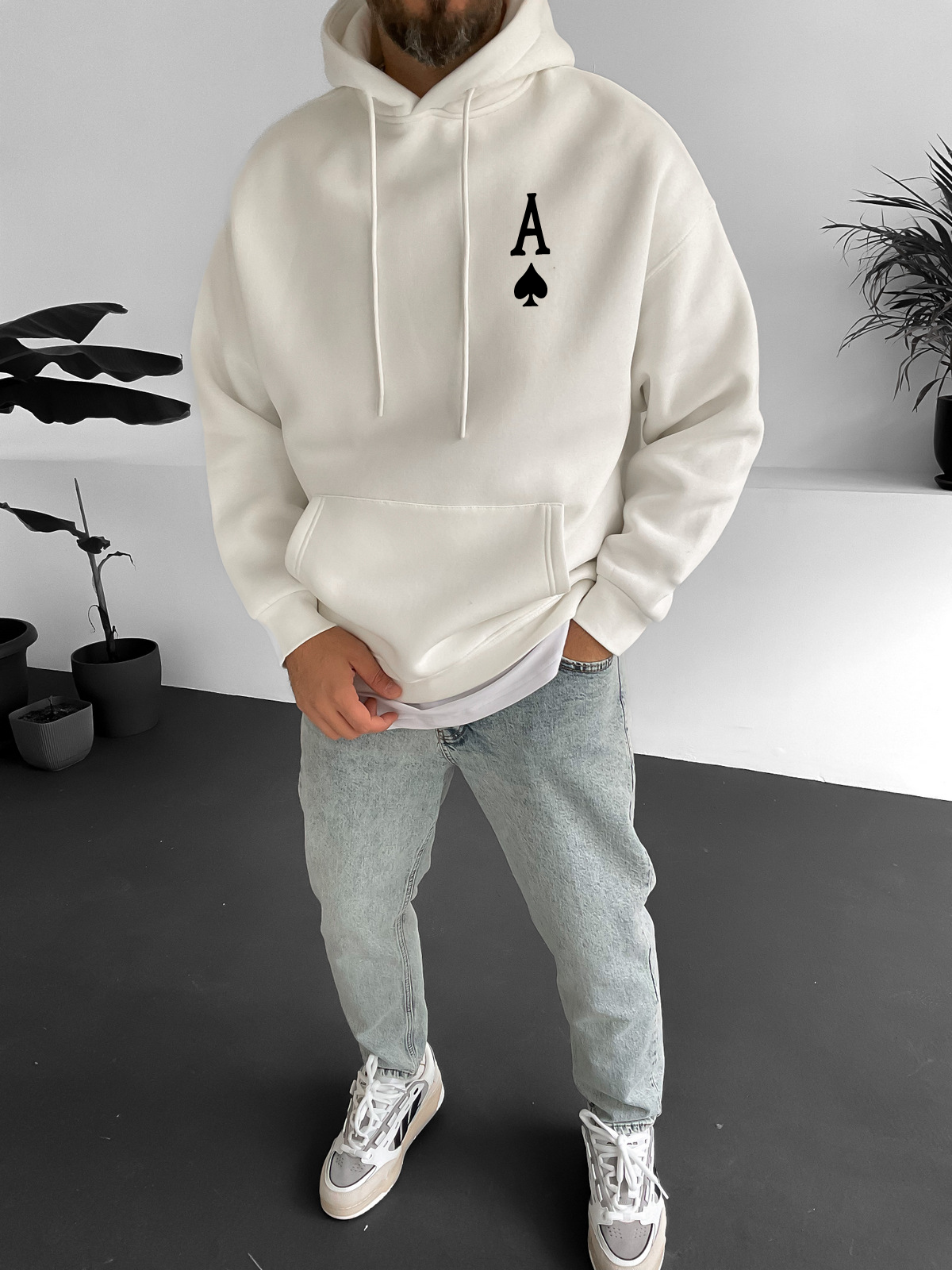 Off-White "Ace" Printed Oversize Hoodie - Broek