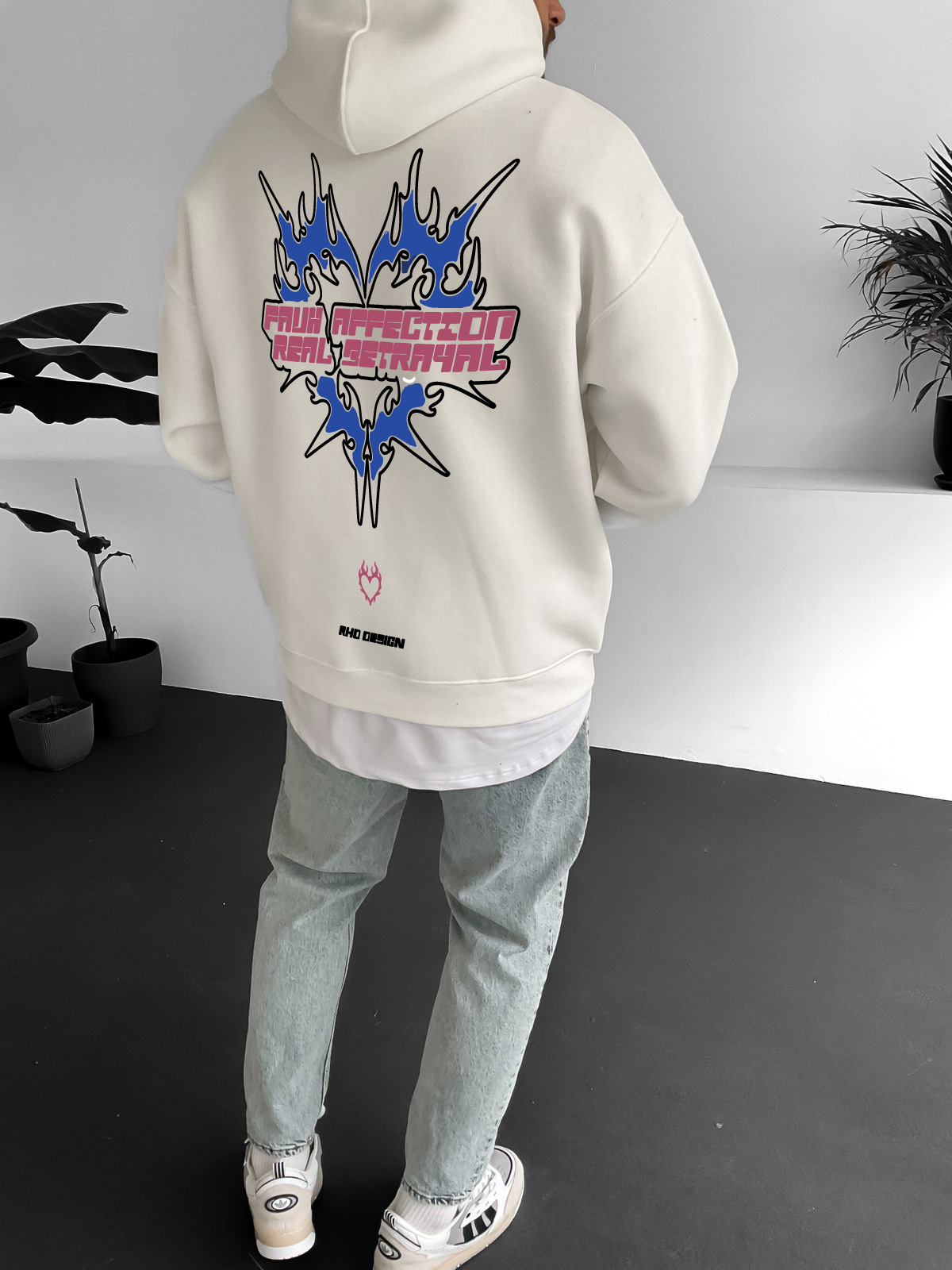 Off-White "Affection" Printed Oversize Hoodie - Broek