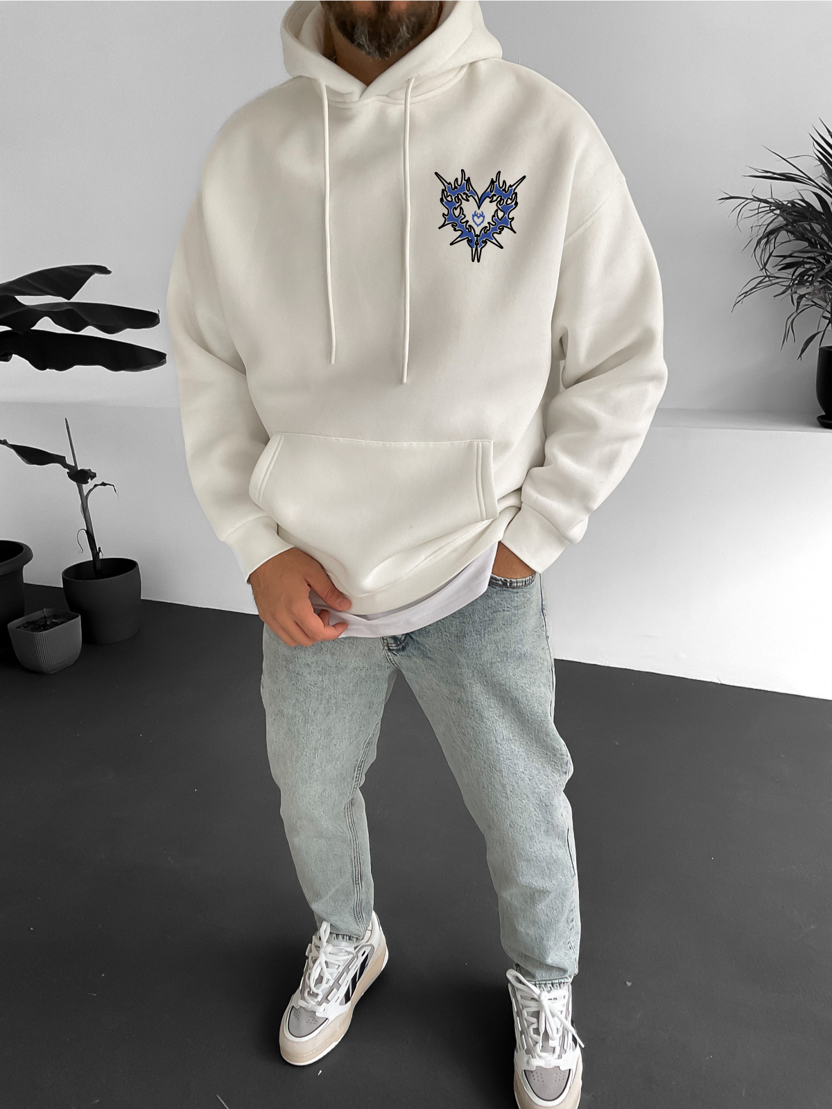 Off-White "Affection" Printed Oversize Hoodie - Broek
