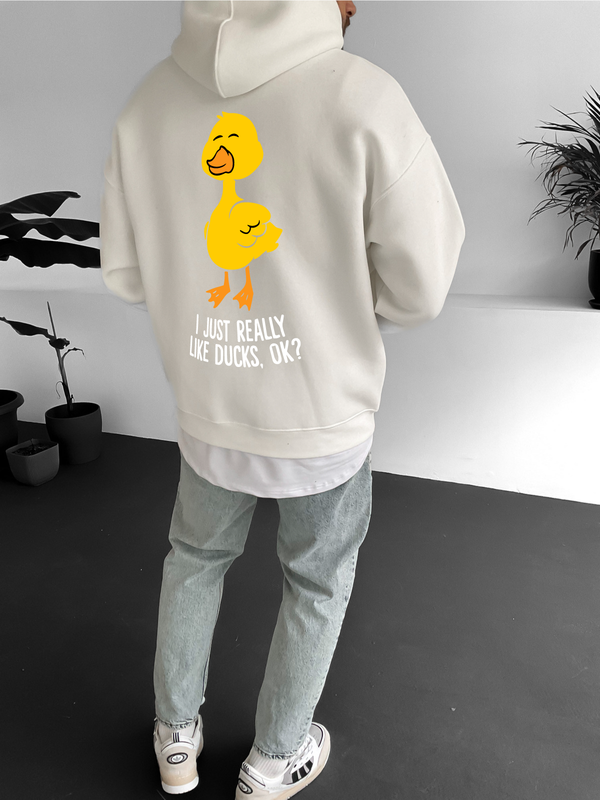 Off-White "Duck Lover" Printed Oversize Hoodie - Broek