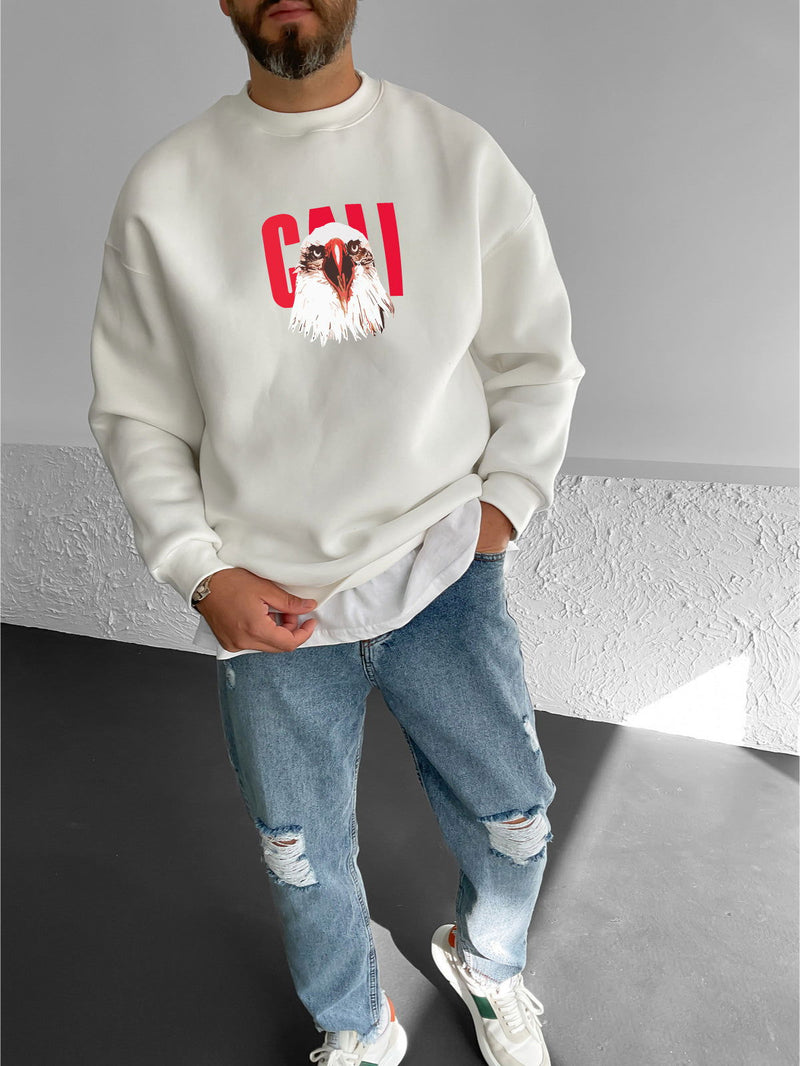 Off-White "Eagle" Printed Oversize Sweatshirt