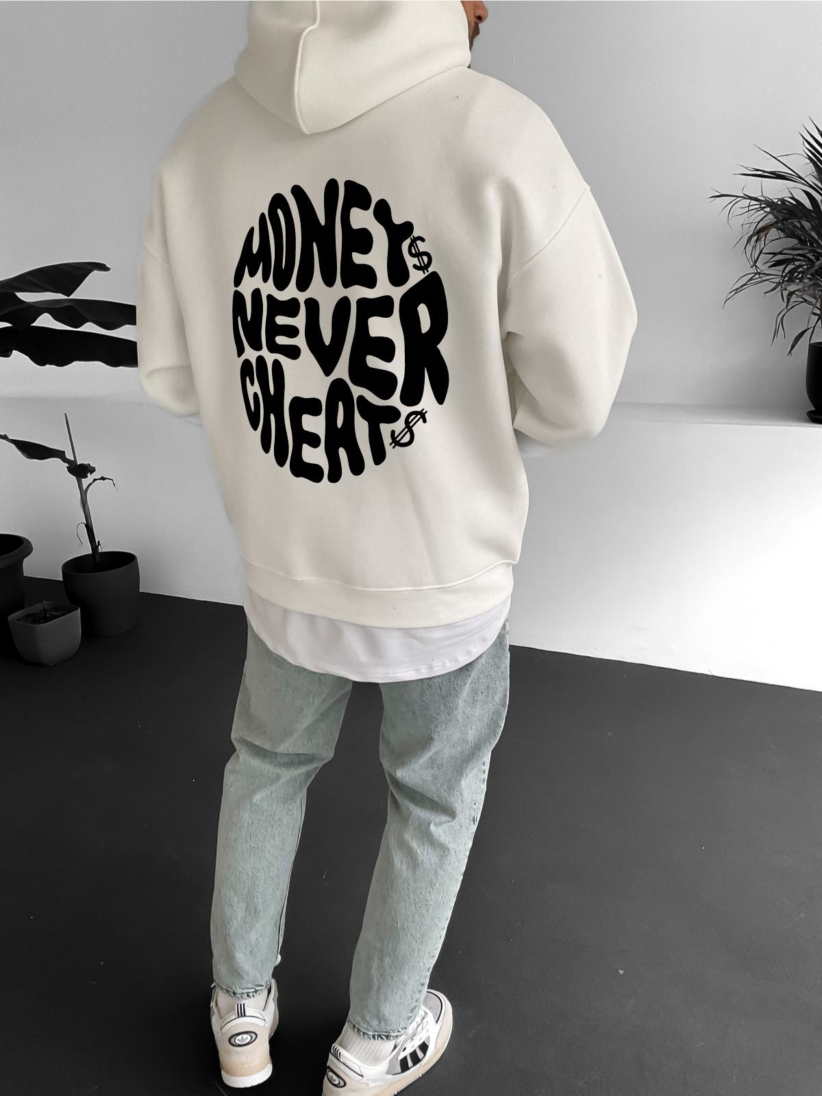Off-White "Money Integrity" Printed Oversize Hoodie - Broek