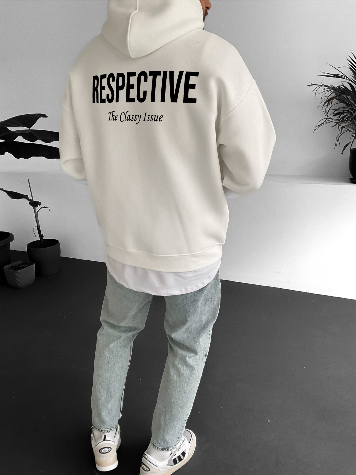Off-White "Respective " Printed Oversize Hoodie - Broek