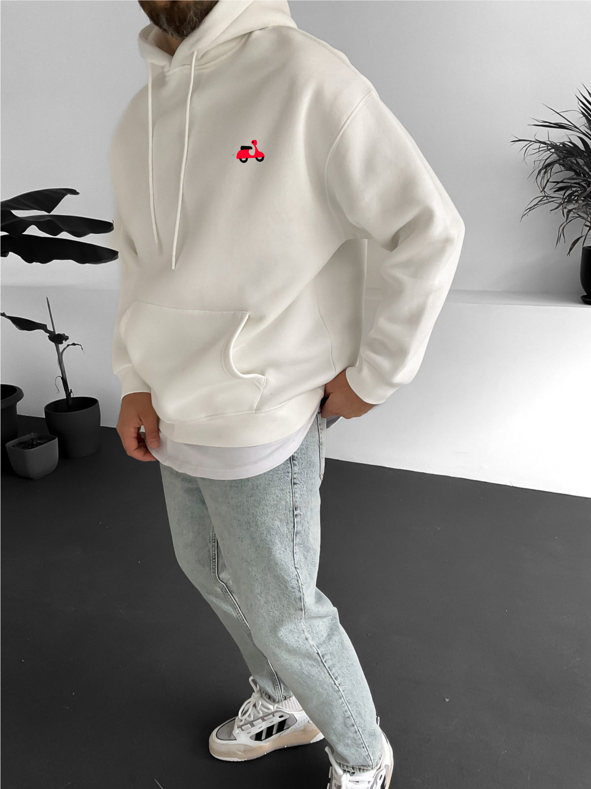 Off-White "Scooter" Printed Oversize Hoodie - Broek