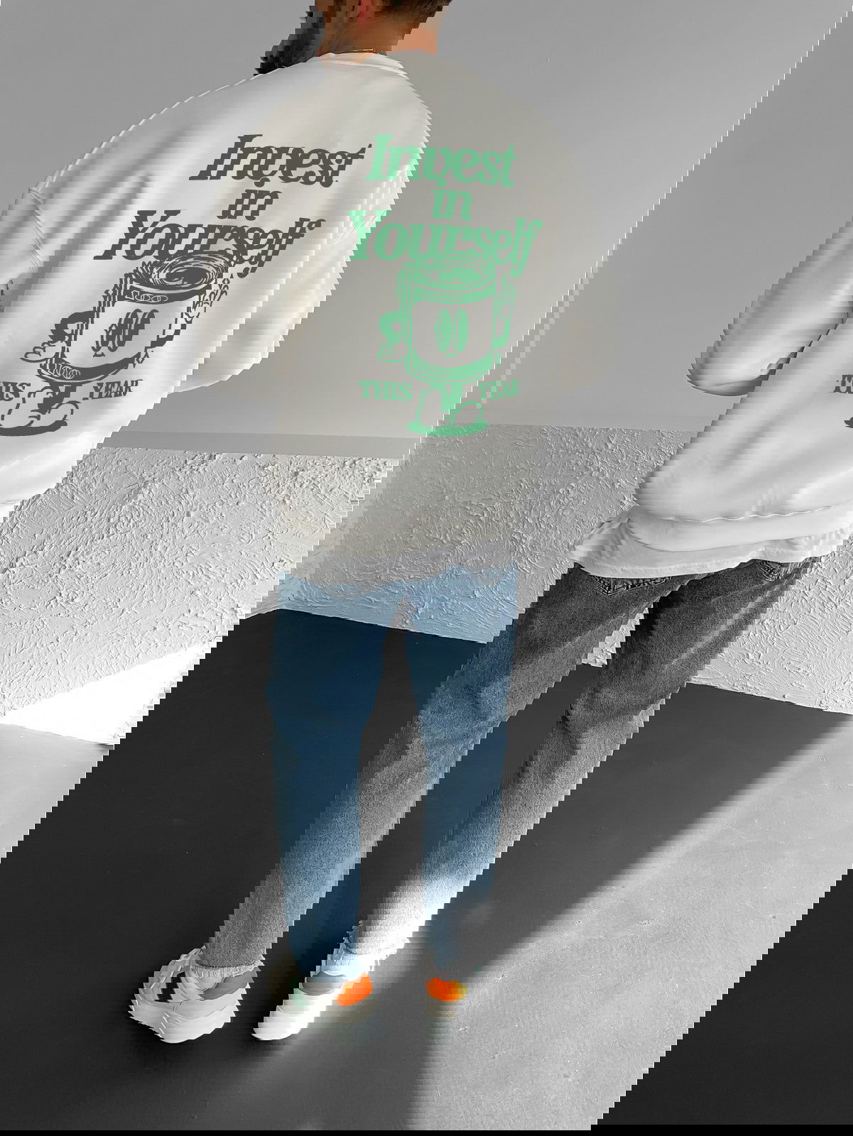 Off-White "Self-improvement" Printed Oversize Sweatshirt - Broek