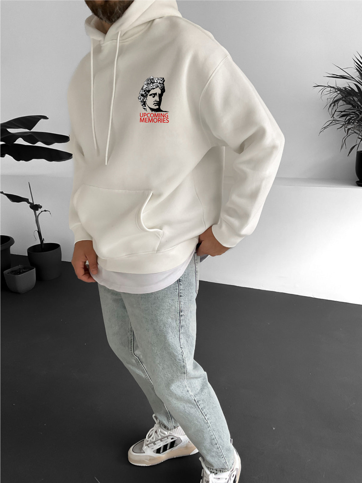 Off-White "Upcoming memories" Printed Oversize Hoodie - Broek