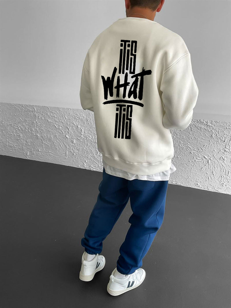 Off-White "What" Printed Oversize Sweatshirt
