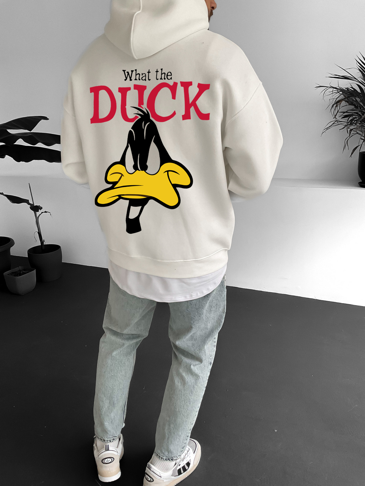 Off-White "What's the duck" Printed Oversize Hoodie - Broek