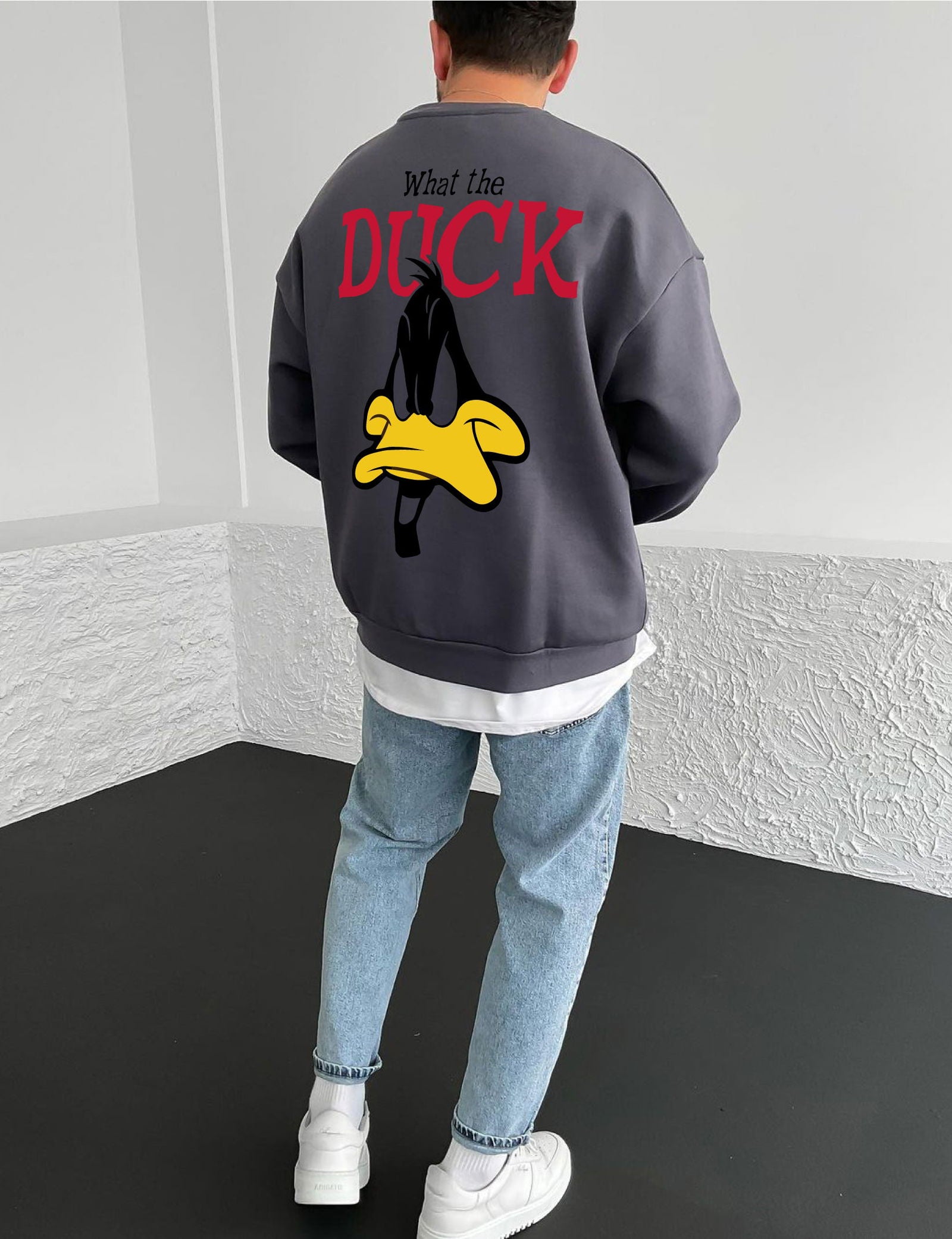 Smoked "What's the duck" Printed Oversize Sweatshirt - Broek
