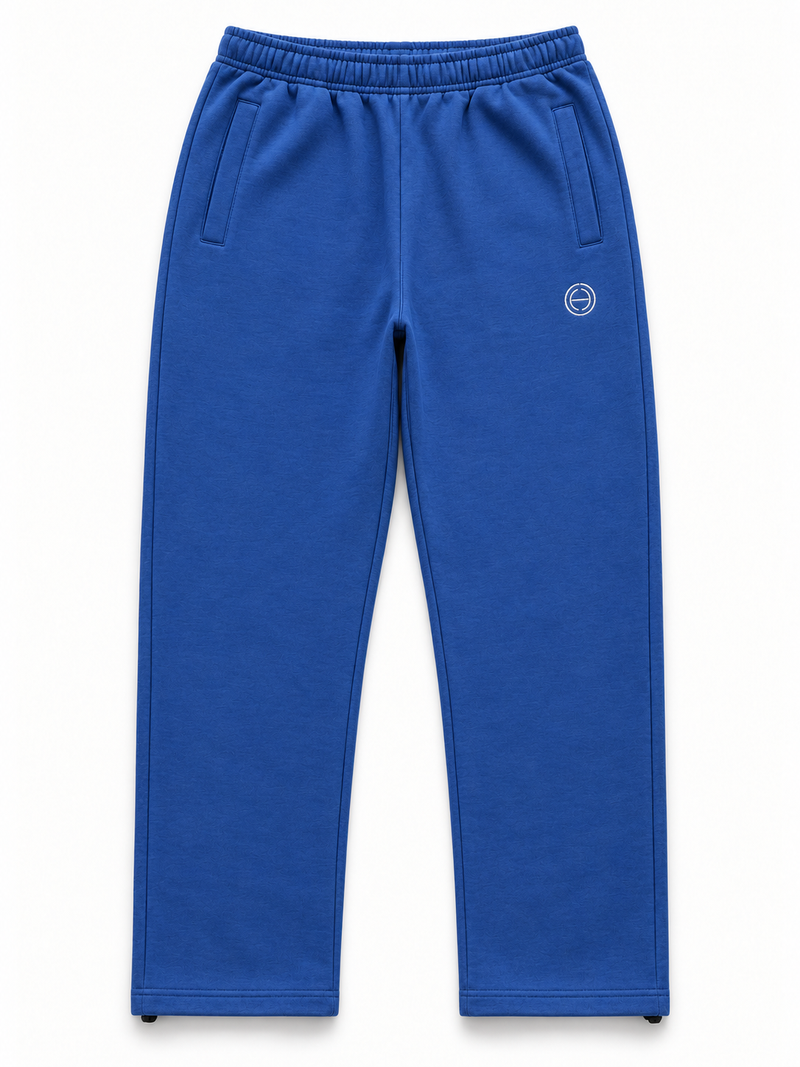 Embroidered Patch Sweatpants - Royal Blue