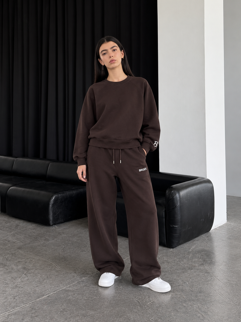Boxy Sweatsuit – Brown