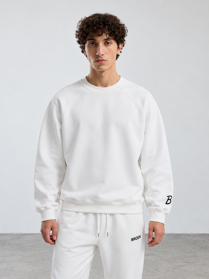 Raglan Crewneck – White