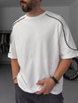 Piped Oversized T-Shirt - White