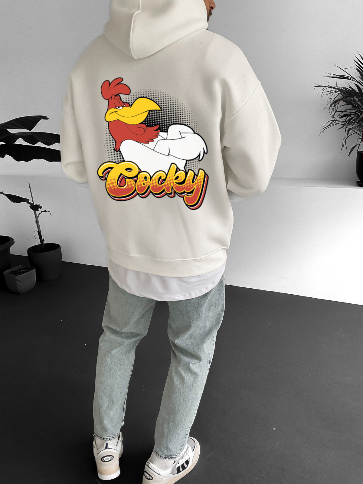 Off-White "cocky" Printed Oversize Hoodie Broek