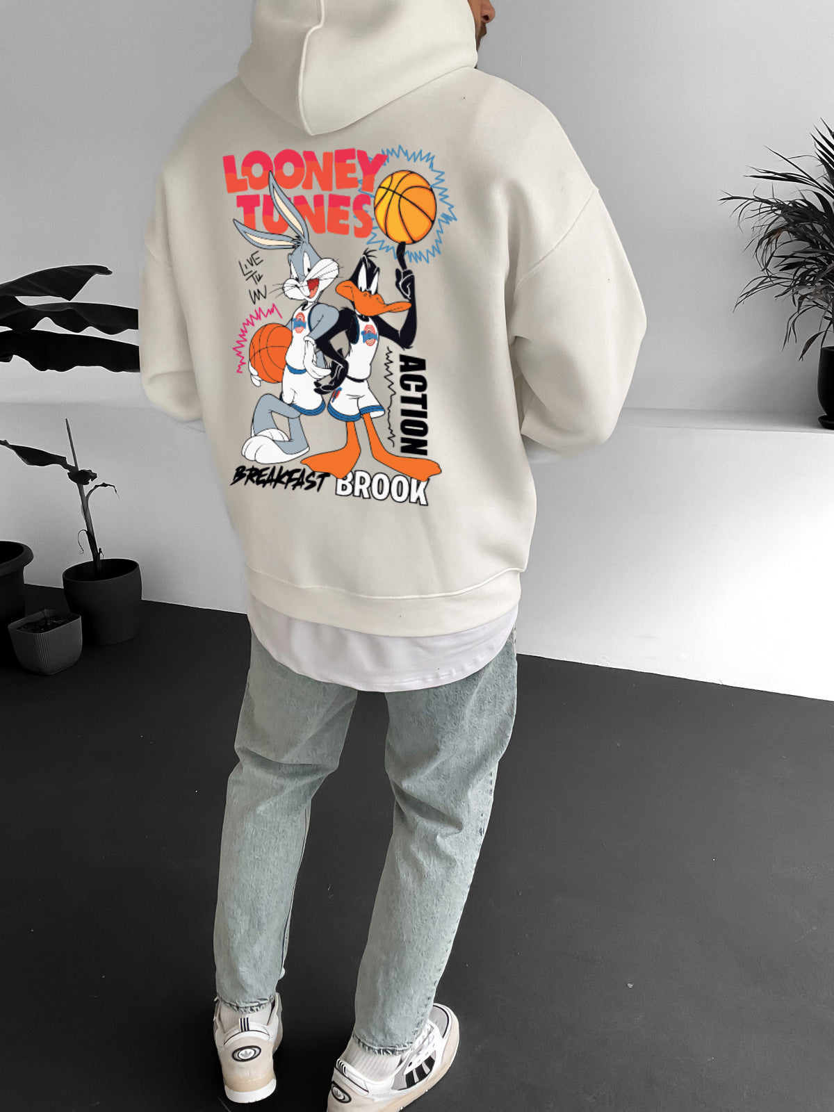 Off-White "space-jam" Printed Oversize Hoodie Broek