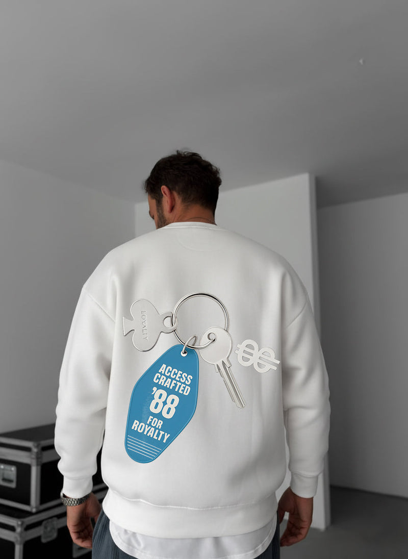 Access Granted 88 Crewneck - White