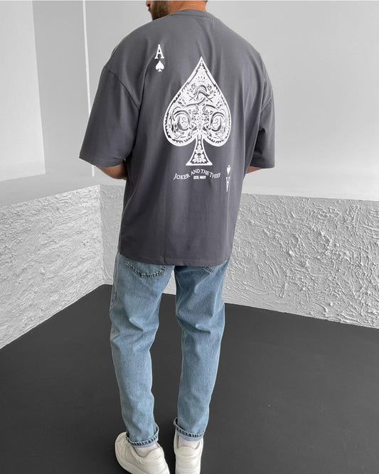 Smoked "Ace" Printed Oversize T-Shirt