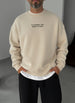 Never Quit Motivational Crewneck - Beige Broek