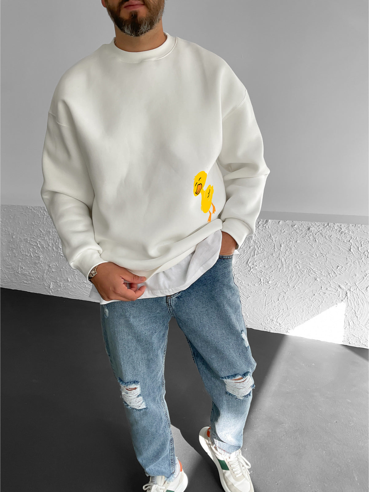 Off-White "Duck Lover" Printed Oversize Sweatshirt