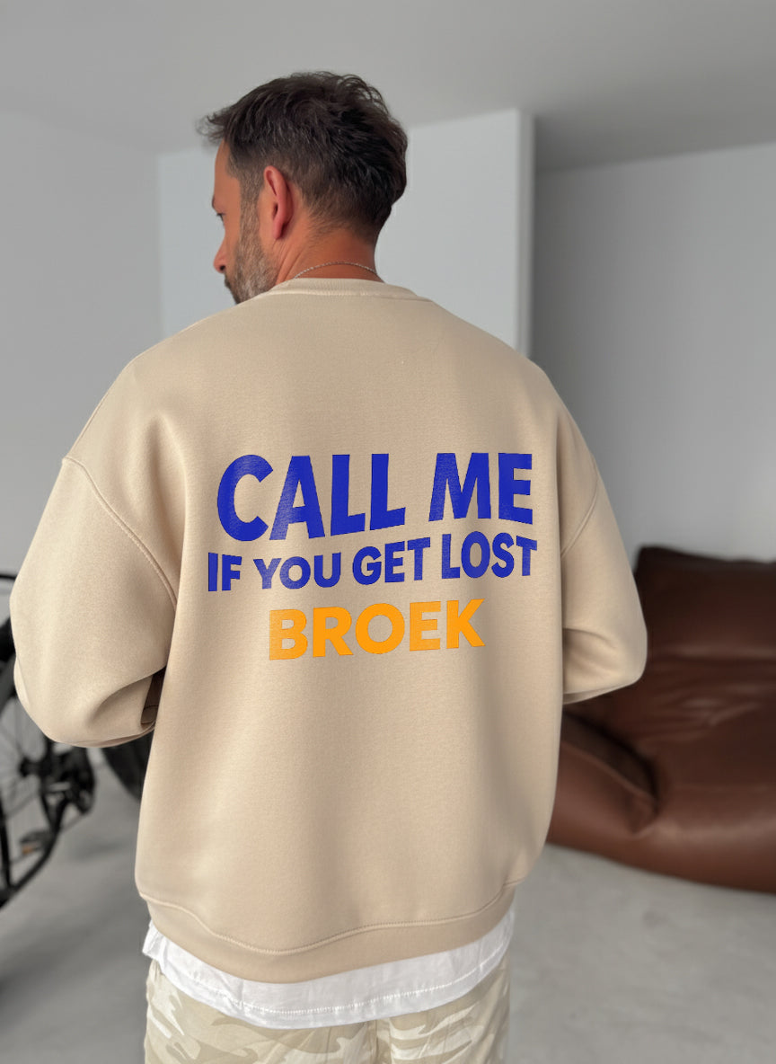 Call Me If You Get Lost Crewneck - Beige Broek