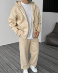 Zip-Up Hoodie - Beige