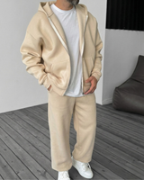 Zip-Up Hoodie - Beige