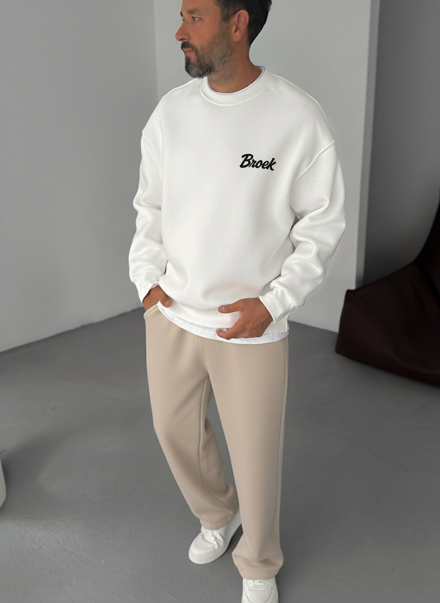 Broek Signature Crewneck - White Broek